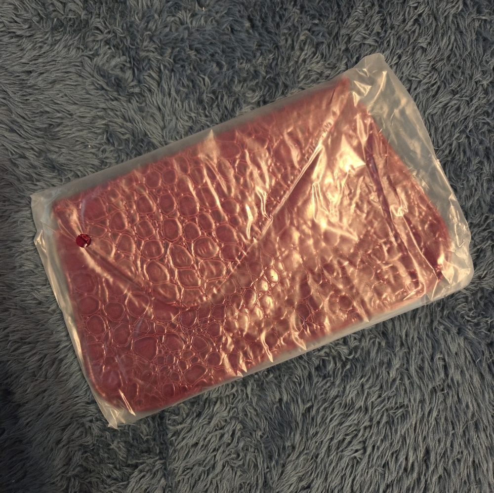 BareEscentuals Red Crocodile Pattern Clutch Makeup Pouch
